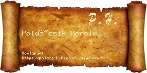 Polácsik Herold névjegykártya